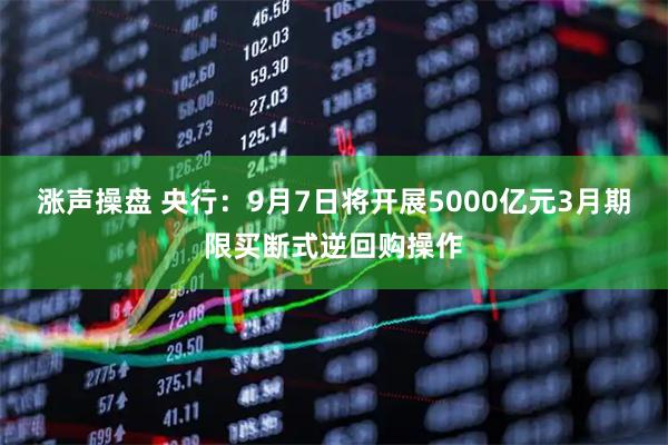 涨声操盘 央行：9月7日将开展5000亿元3月期限买断式逆回购操作